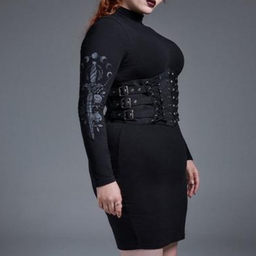 Nightfall Mock Neck Mini Dress
